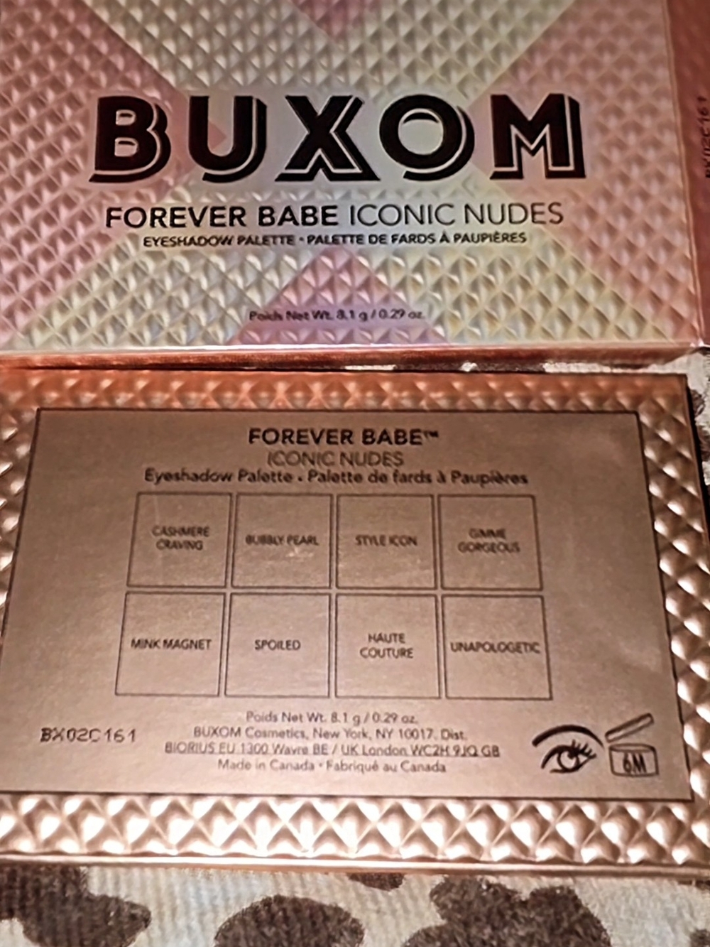 BUXOM Forever Babe Eyeshadow Palette - Pink, Champagne, Taupe, Bronze - Picture 2 of 2